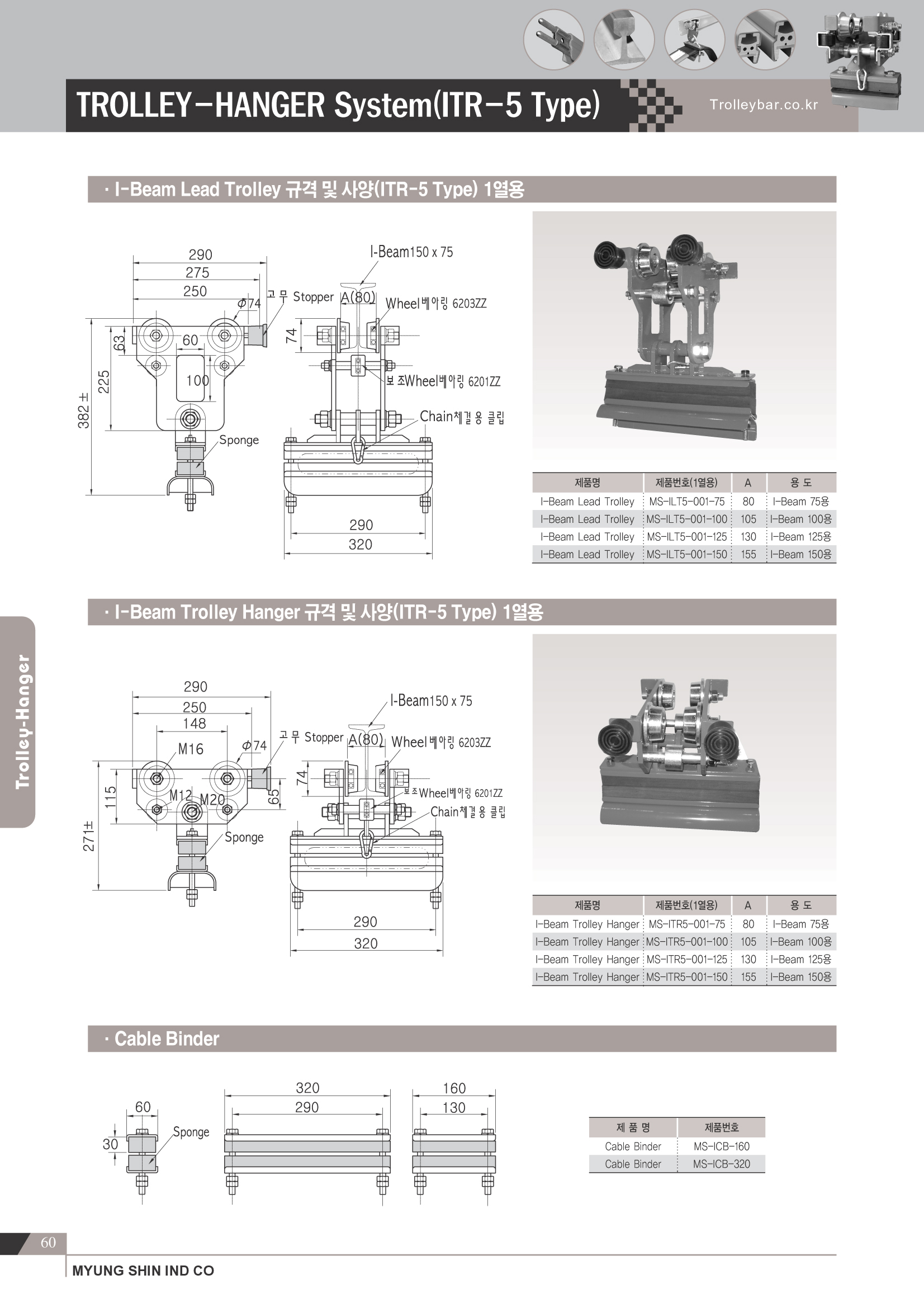 Thiết Bị Cầu Trục MTT Hàn Quốc Trolley Hanger 