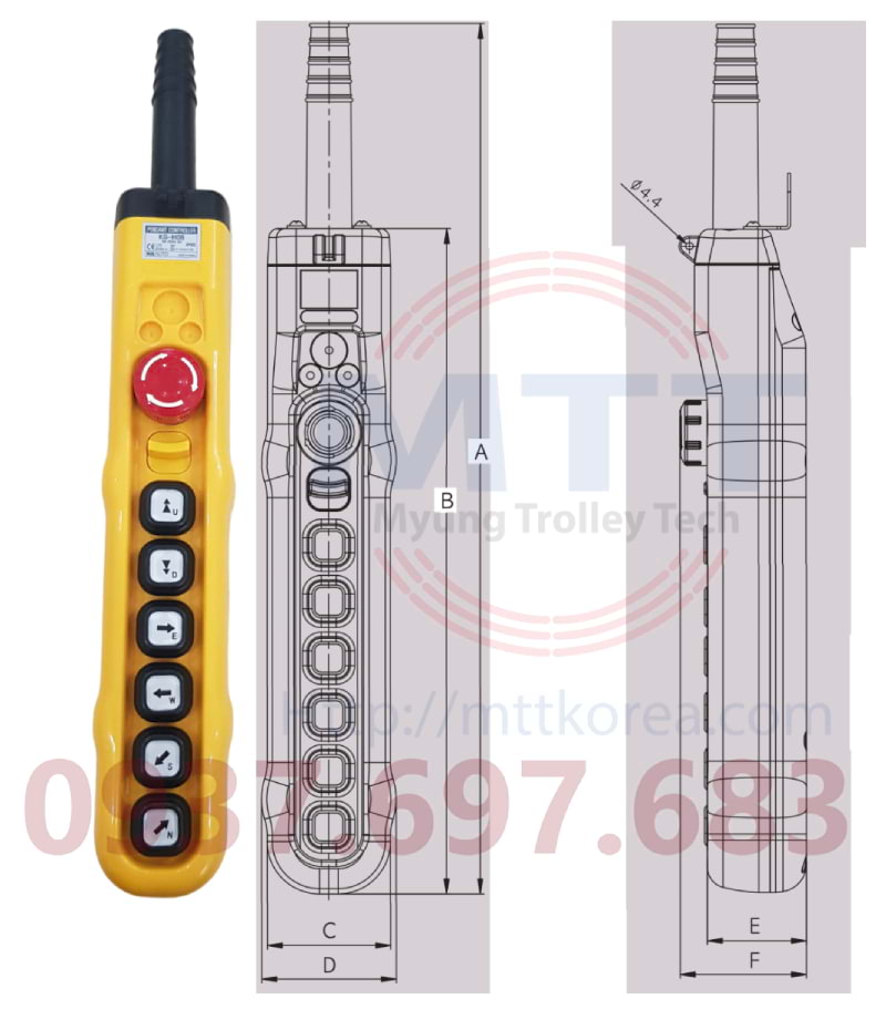 Thiết Bị Cầu Trục MTT Hàn Quốc Tay bấm điều khiển H06ECAA cầu trục Thiết Bị Cầu Trục MTT Hàn Quốc Tay bấm điều khiển H06ECAA cầu trục