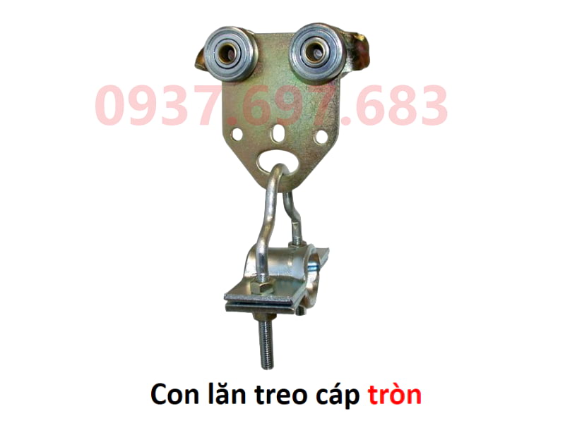 Con lăn treo cáp điện tròn cầu trục