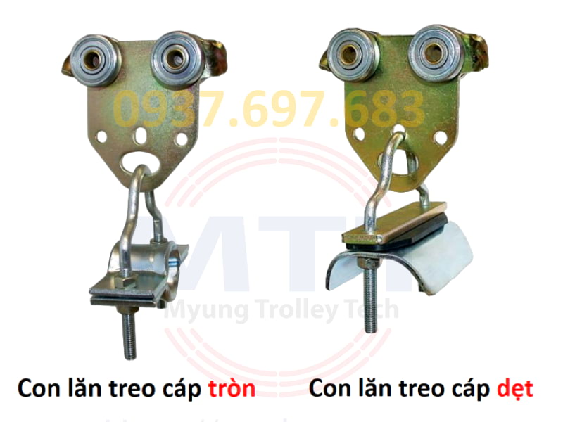 Thiết Bị Cầu Trục MTT Hàn Quốc Con lăn treo cáp điện tròn cầu trục Thiết Bị Cầu Trục MTT Hàn Quốc Con lăn treo cáp điện tròn cầu trục