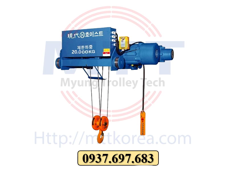 Palang cáp dầm đôi 20 tấn Hyundai
