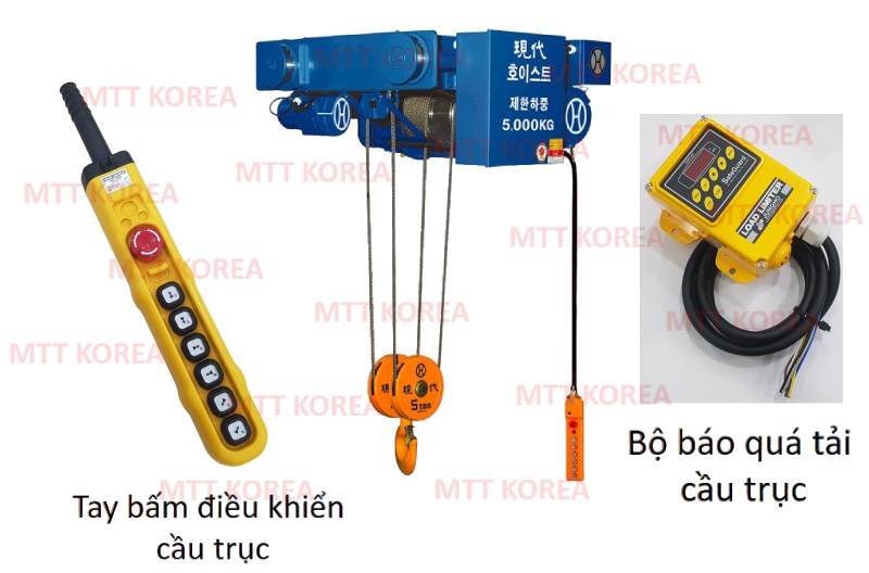 Thiết Bị Cầu Trục MTT Hàn Quốc Palang cáp dầm đôi 5 tấn Hyundai 