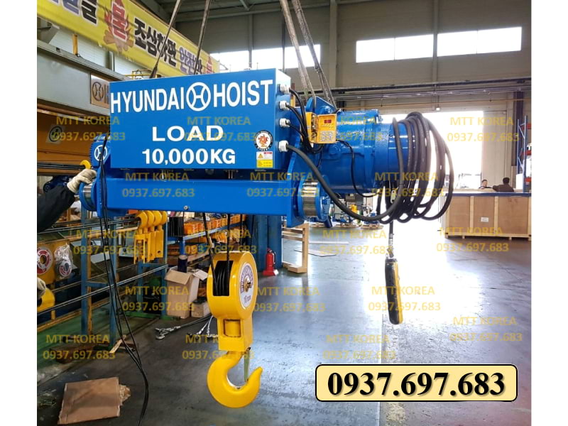 Thiết Bị Cầu Trục MTT Hàn Quốc Palang cáp dầm đôi 10 tấn Hyundai 