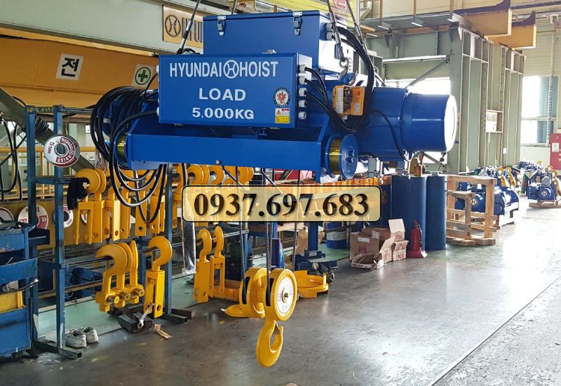 Thiết Bị Cầu Trục MTT Hàn Quốc Palang cáp dầm đôi 5 tấn Hyundai 