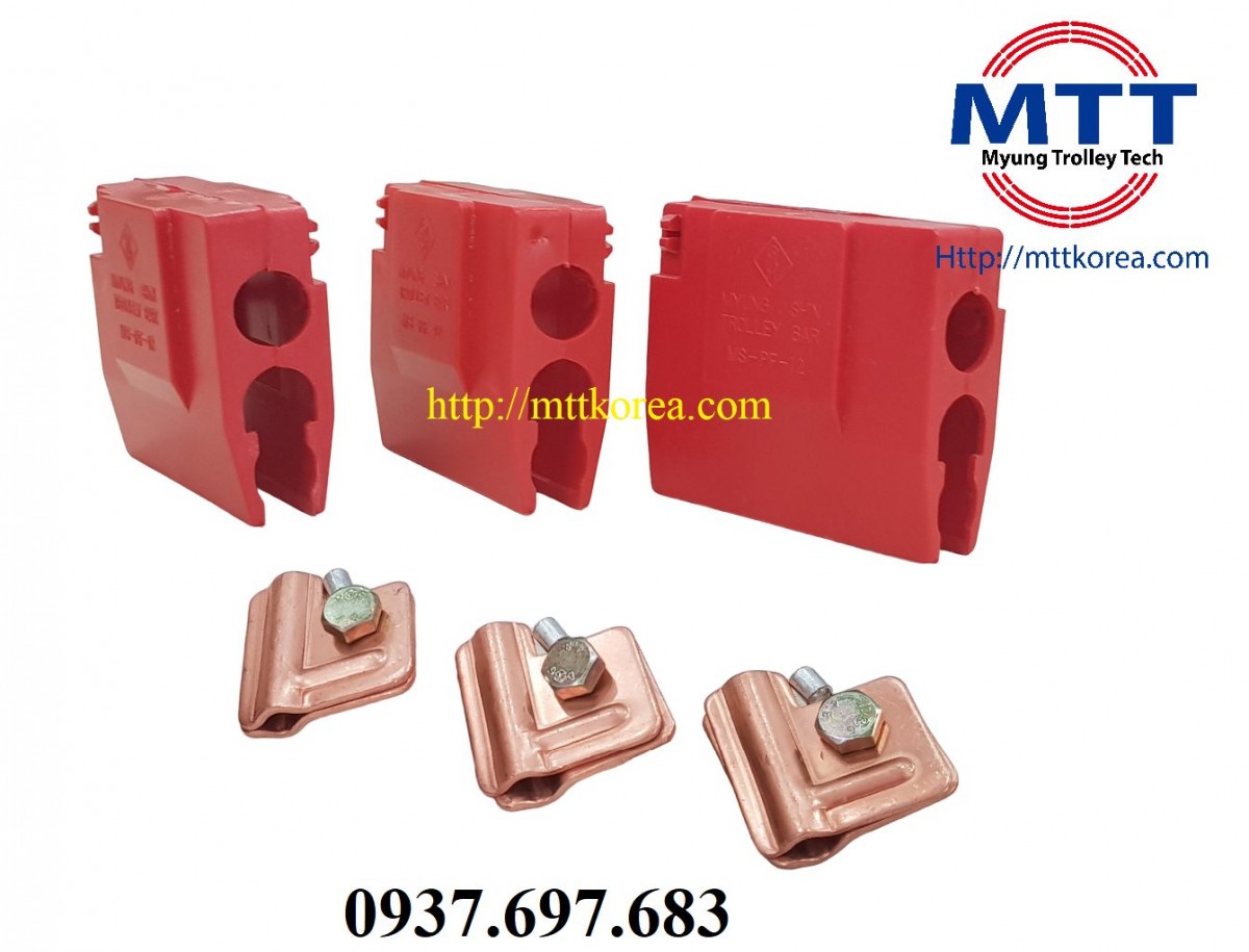 Thiết Bị Cầu Trục MTT Hàn Quốc Đầu nối nguồn ray điện cầu trục 1P 3P Thiết Bị Cầu Trục MTT Hàn Quốc Đầu nối nguồn ray điện cầu trục 1P 3P