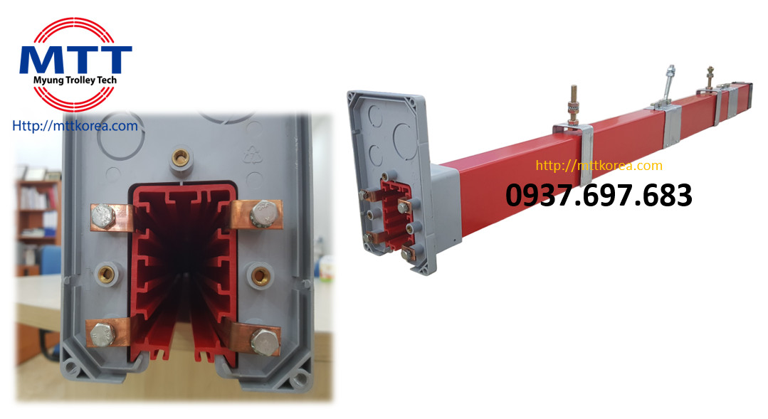 Thiết Bị Cầu Trục MTT Hàn Quốc Ray điện hộp kín 7P 50A MCL 