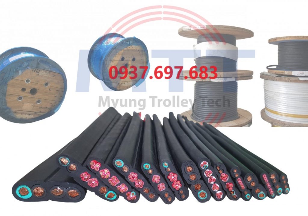 Cáp dẹt cầu trục 6SQx4C+1.5SQx10C