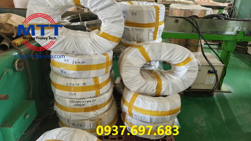 Thiết Bị Cầu Trục MTT Hàn Quốc Cáp điện dẹt cầu trục 16SQx4C+1.5SQx10C 