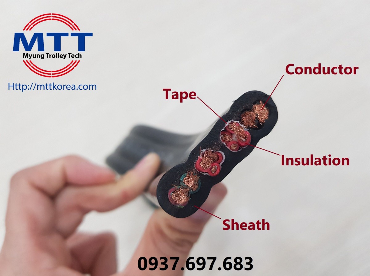 Thiết Bị Cầu Trục MTT Hàn Quốc Dây cáp điện cầu trục 4SQx4C+1.5SQx8C Thiết Bị Cầu Trục MTT Hàn Quốc Dây cáp điện cầu trục 4SQx4C+1.5SQx8C