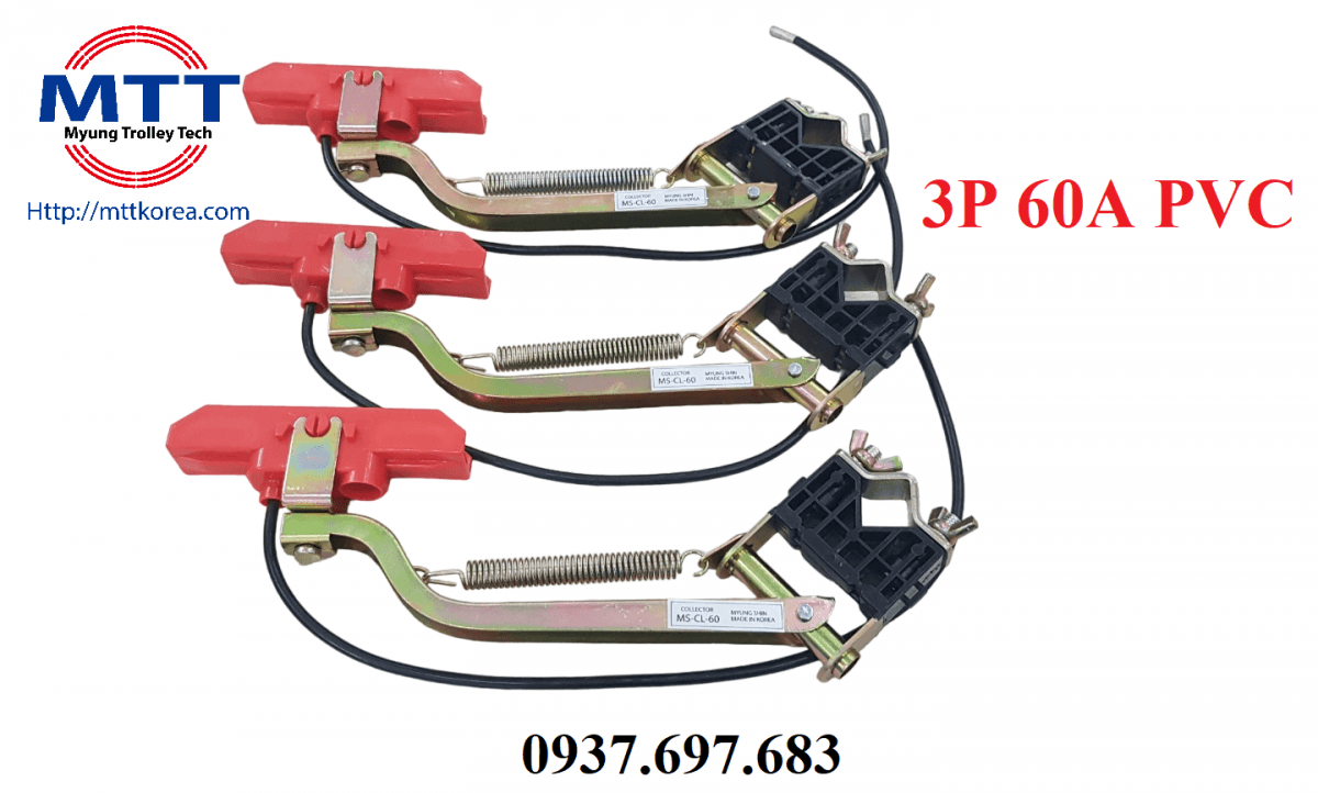 Thiết Bị Cầu Trục MTT Hàn Quốc Chổi tiếp điện 60A PVC cầu trục Thiết Bị Cầu Trục MTT Hàn Quốc Chổi tiếp điện 60A PVC cầu trục