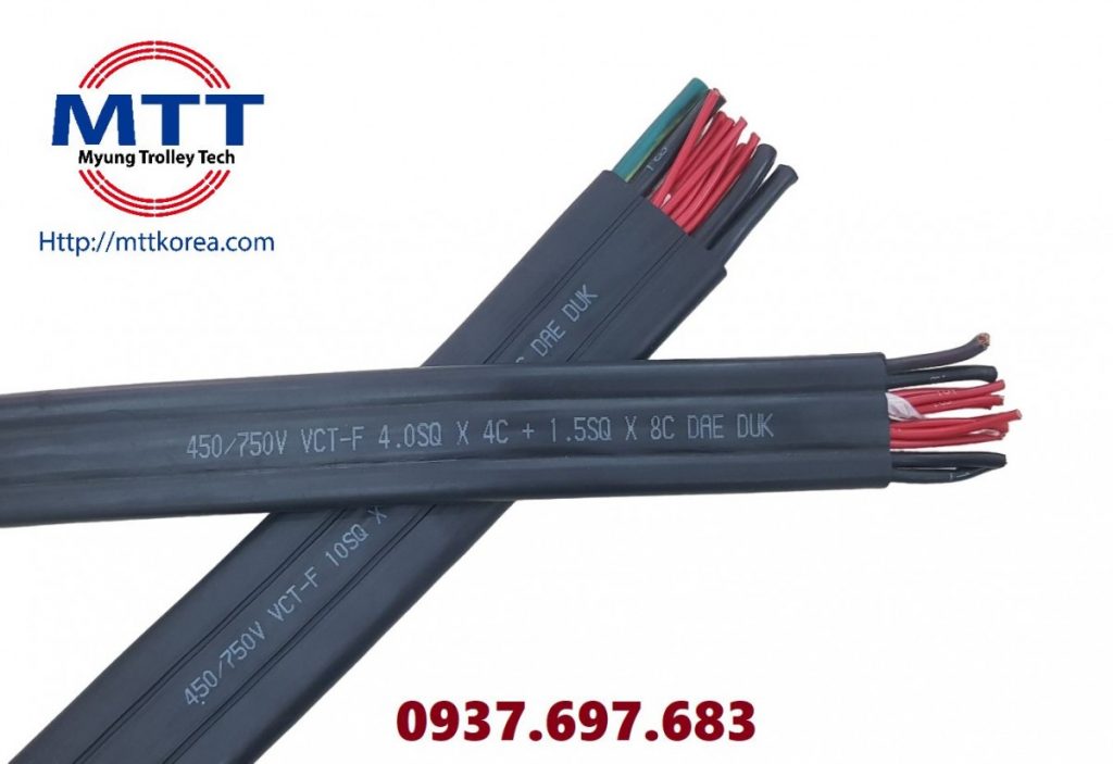 Dây cáp điện cầu trục 4SQx4C+1.5SQx8C