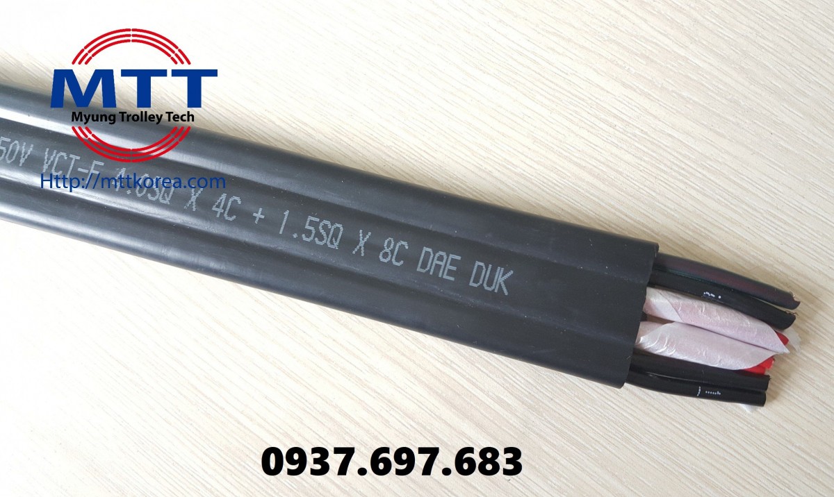 Thiết Bị Cầu Trục MTT Hàn Quốc Dây cáp điện cầu trục 4SQx4C+1.5SQx8C Thiết Bị Cầu Trục MTT Hàn Quốc Dây cáp điện cầu trục 4SQx4C+1.5SQx8C
