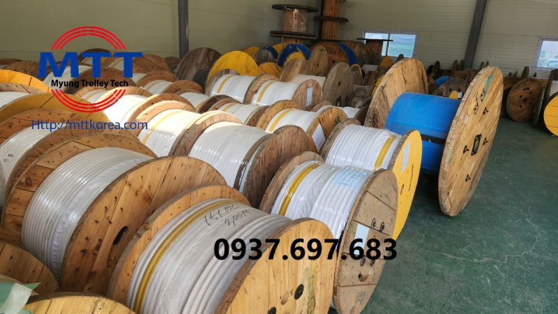 Thiết Bị Cầu Trục MTT Hàn Quốc Cáp điện dẹt cầu trục 16SQx4C+1.5SQx10C 