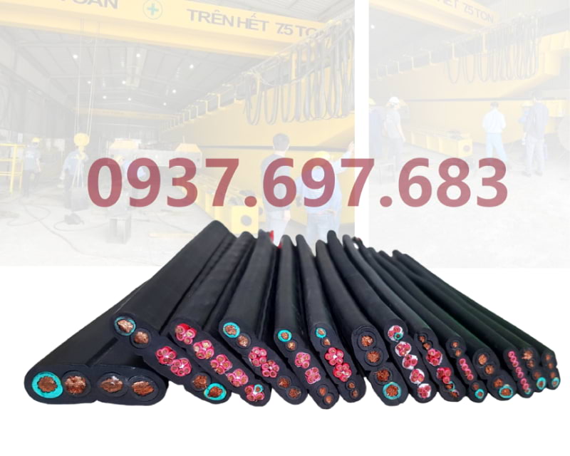 Thiết Bị Cầu Trục MTT Hàn Quốc Cáp điện dẹt cầu trục 16SQx4C+1.5SQx10C 