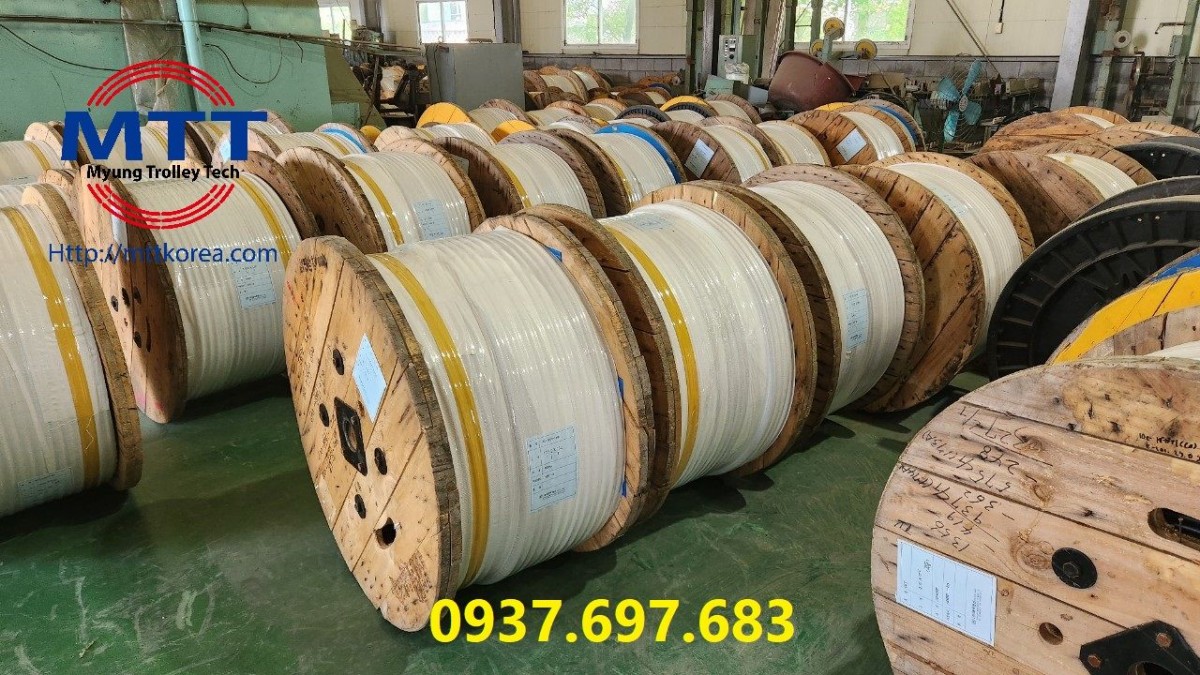Thiết Bị Cầu Trục MTT Hàn Quốc Cáp dẹt cầu trục 10SQx4C+1.5SQx10C Thiết Bị Cầu Trục MTT Hàn Quốc Cáp dẹt cầu trục 10SQx4C+1.5SQx10C