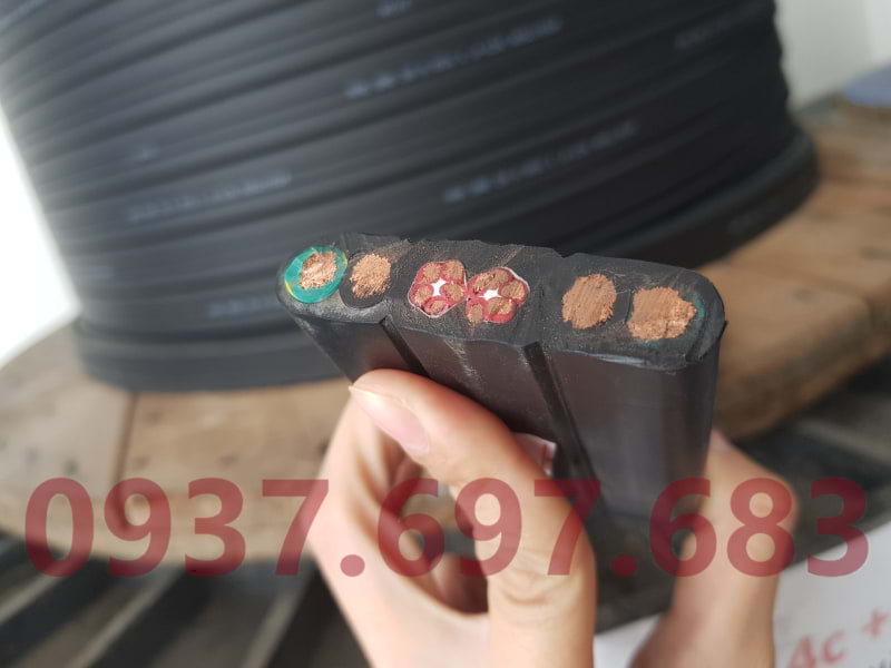 Thiết Bị Cầu Trục MTT Hàn Quốc Cáp điện dẹt cầu trục 16SQx4C+1.5SQx10C 