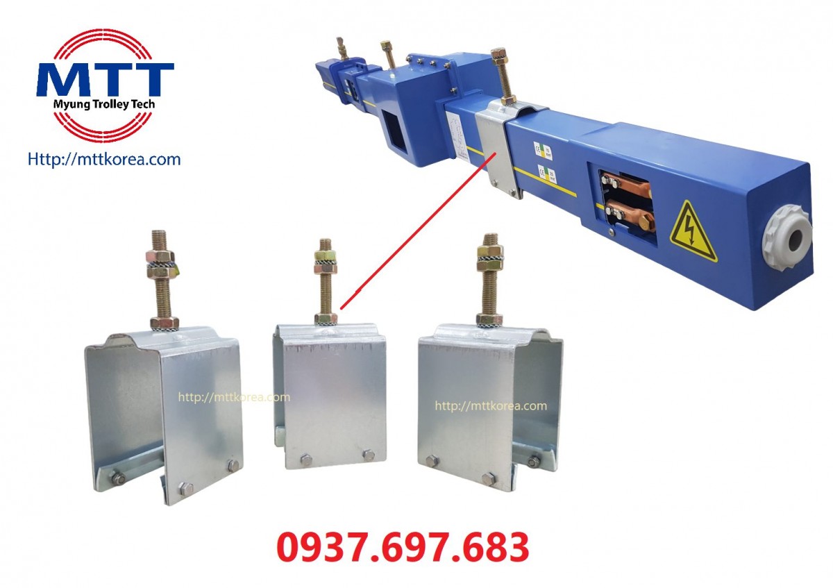 Thiết Bị Cầu Trục MTT Hàn Quốc Kẹp cố định ray điện hộp kín Thiết Bị Cầu Trục MTT Hàn Quốc Kẹp cố định ray điện hộp kín
