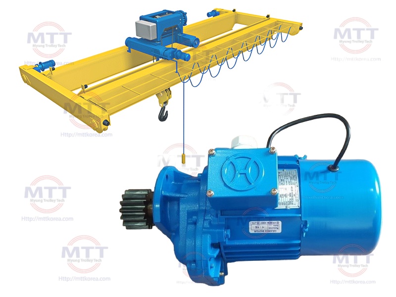 Motor dầm biên cầu trục 0.75kWx4P