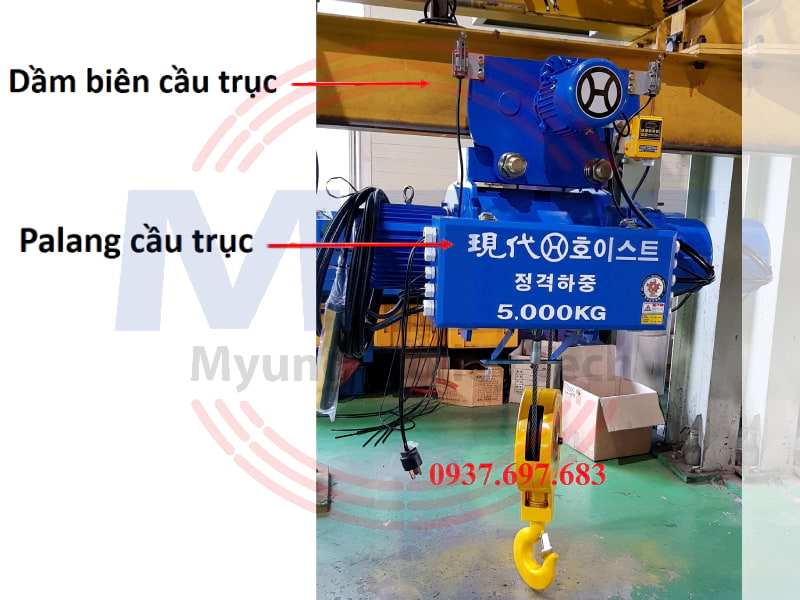 Thiết Bị Cầu Trục MTT Hàn Quốc Palang cáp dầm đơn 5 tấn Hyundai Thiết Bị Cầu Trục MTT Hàn Quốc Palang cáp dầm đơn 5 tấn Hyundai