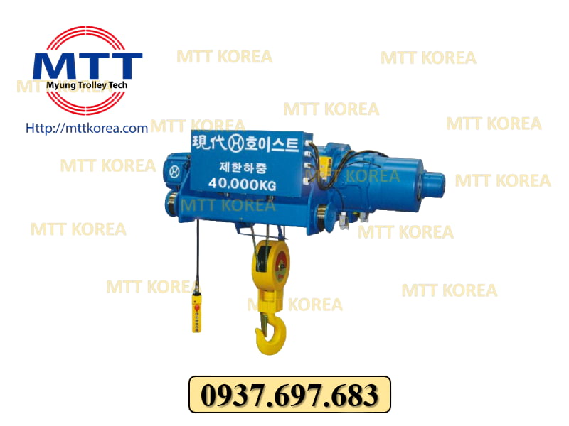 Palang cáp dầm đôi 40 tấn Hyundai