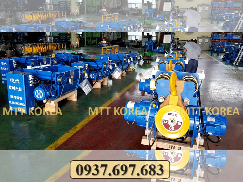 Thiết Bị Cầu Trục MTT Hàn Quốc Palang cáp dầm đơn 5 tấn Hyundai Thiết Bị Cầu Trục MTT Hàn Quốc Palang cáp dầm đơn 5 tấn Hyundai