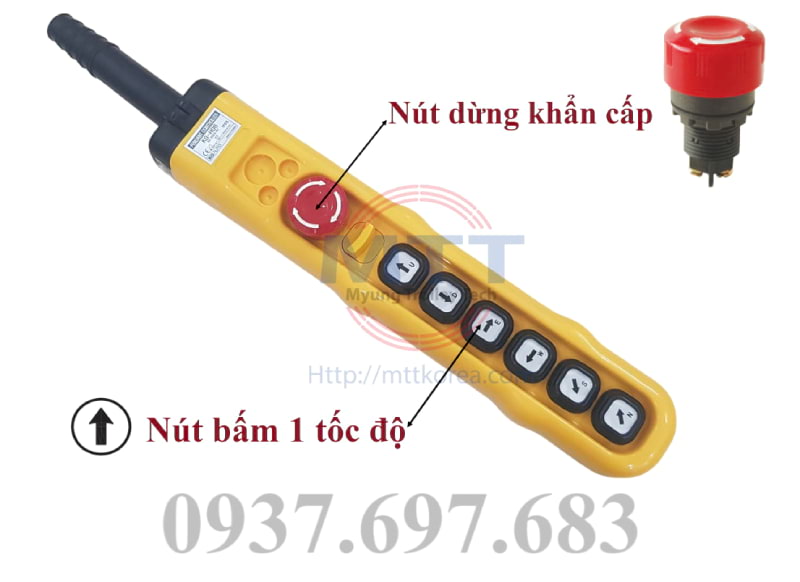 Thiết Bị Cầu Trục MTT Hàn Quốc Tay bấm điều khiển H06EAAA có dây Thiết Bị Cầu Trục MTT Hàn Quốc Tay bấm điều khiển H06EAAA có dây