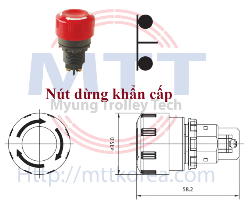 Thiết Bị Cầu Trục MTT Hàn Quốc Tay bấm điều khiển H06EAAA có dây Thiết Bị Cầu Trục MTT Hàn Quốc Tay bấm điều khiển H06EAAA có dây
