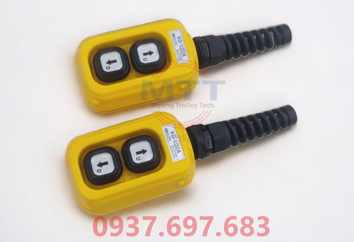 Thiết Bị Cầu Trục MTT Hàn Quốc Tay bấm điều khiển L02A-KM loại 2 nút Thiết Bị Cầu Trục MTT Hàn Quốc Tay bấm điều khiển L02A-KM loại 2 nút