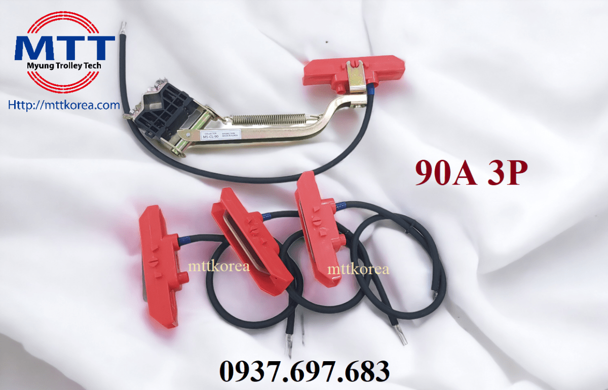 Thiết Bị Cầu Trục MTT Hàn Quốc Đầu chổi tiếp điện 90A Thiết Bị Cầu Trục MTT Hàn Quốc Đầu chổi tiếp điện 90A