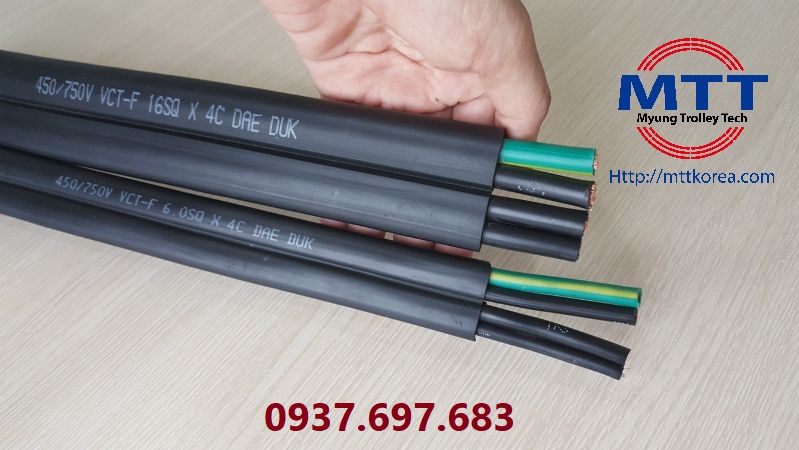 Thiết Bị Cầu Trục MTT Hàn Quốc Cáp dẹt cầu trục 16SQx4C Thiết Bị Cầu Trục MTT Hàn Quốc Cáp dẹt cầu trục 16SQx4C