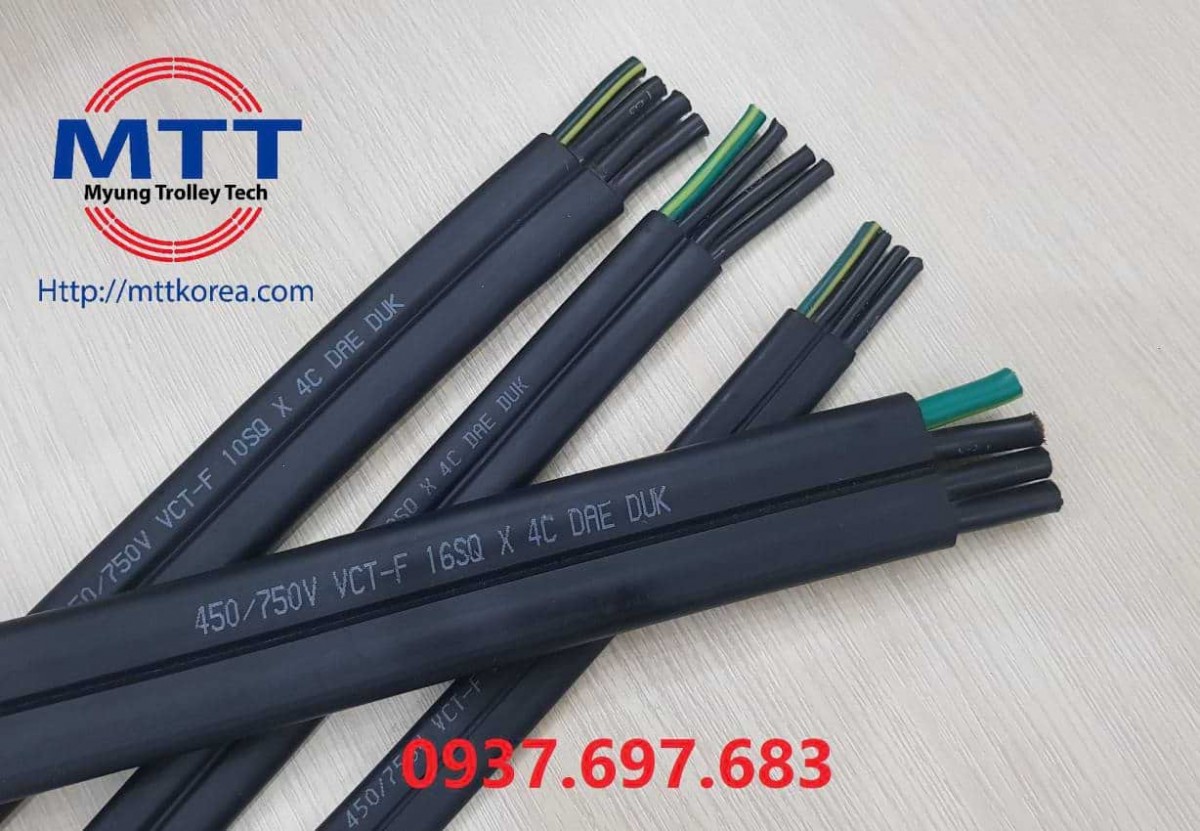 Thiết Bị Cầu Trục MTT Hàn Quốc Cáp dẹt cầu trục 16SQx4C Thiết Bị Cầu Trục MTT Hàn Quốc Cáp dẹt cầu trục 16SQx4C