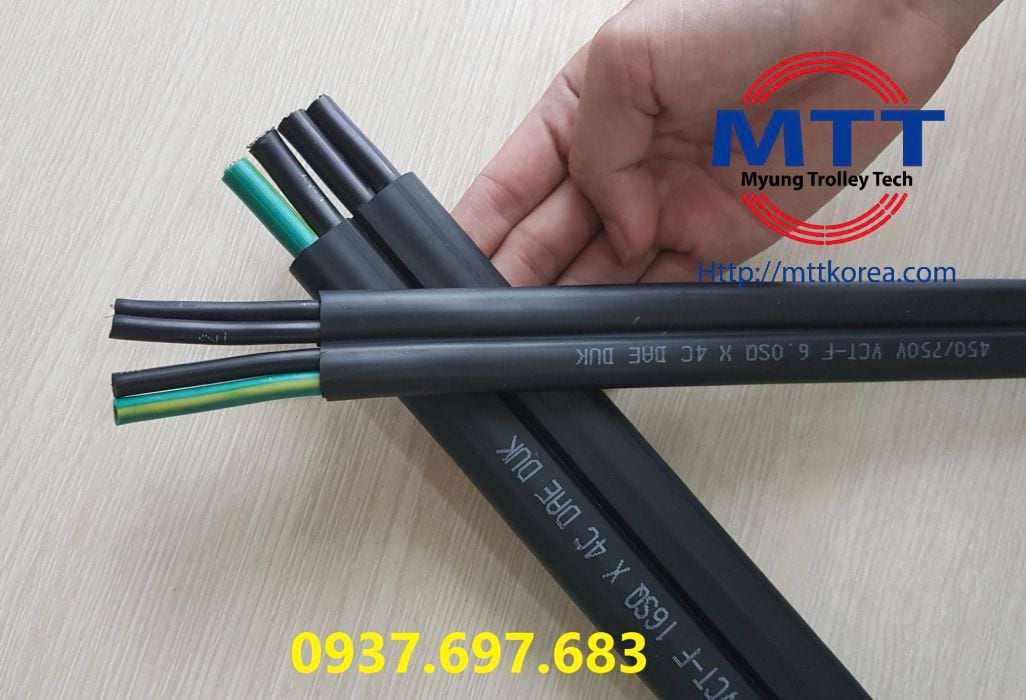Thiết Bị Cầu Trục MTT Hàn Quốc Cáp dẹt cầu trục 16SQx4C Thiết Bị Cầu Trục MTT Hàn Quốc Cáp dẹt cầu trục 16SQx4C
