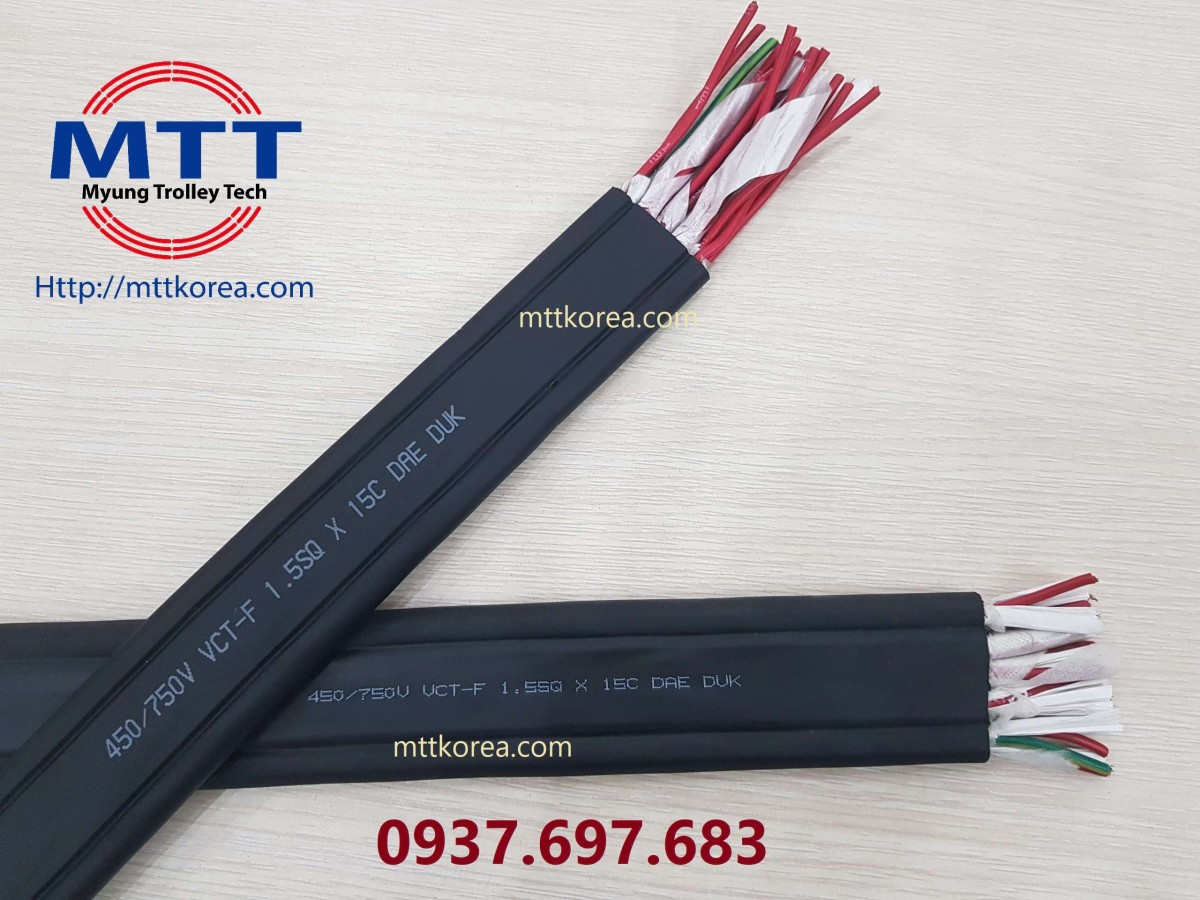 Thiết Bị Cầu Trục MTT Hàn Quốc Dây cáp điện 1.5SQx15C điều khiển cầu trục Thiết Bị Cầu Trục MTT Hàn Quốc Dây cáp điện 1.5SQx15C điều khiển cầu trục