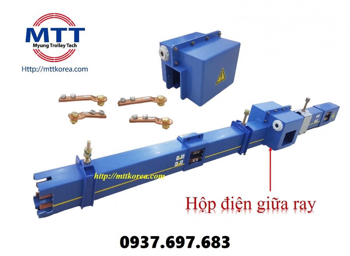 Thiết Bị Cầu Trục MTT Hàn Quốc Hộp điện giữa ray hộp kín 4P 