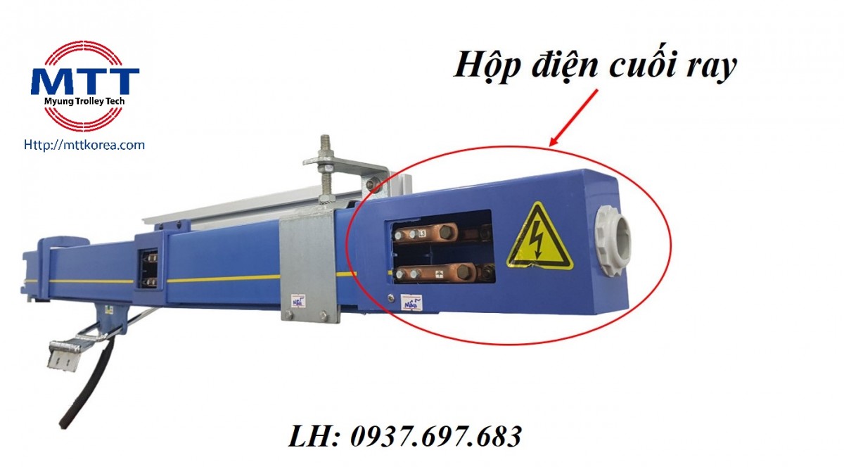 Thiết Bị Cầu Trục MTT Hàn Quốc Hộp điện giữa ray hộp kín 4P 
