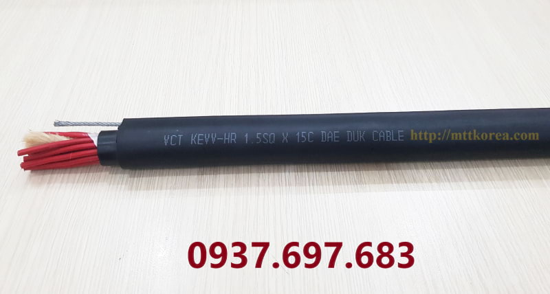 Thiết Bị Cầu Trục MTT Hàn Quốc Cáp điện tròn 1.5SQx15C cầu trục Thiết Bị Cầu Trục MTT Hàn Quốc Cáp điện tròn 1.5SQx15C cầu trục