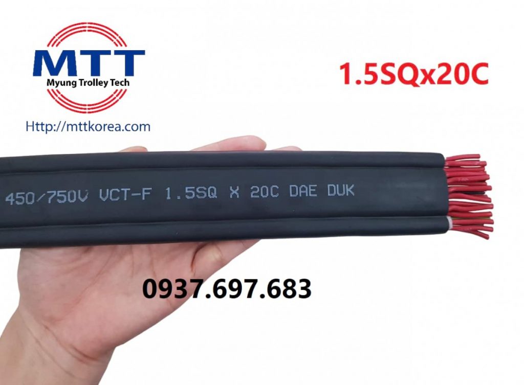 Dây cáp điện dẹt 1.5SQx20C